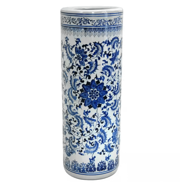 23.5 in. Porcelain Decorative Vase in Blue